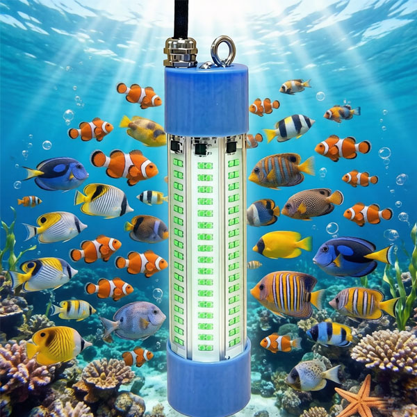 underwater green fish light