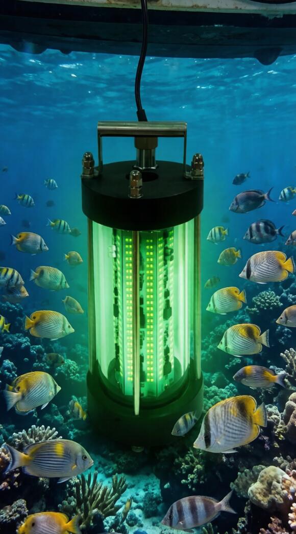 underwater green light